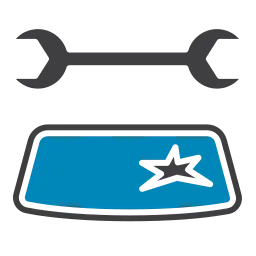 Graue Hundeknochen und ein blauer Napf mit Sternmotiv als Symbol für Tierbedarf.